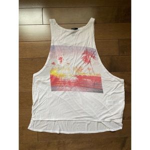 Forever 21 Beach Sunset Graphic Tank Top
